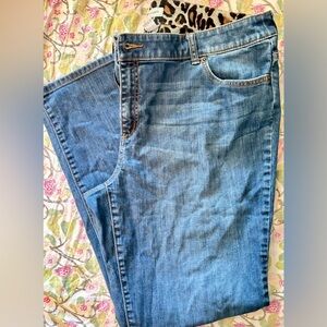 Chico's Inside Leopard Print Denim Jeans